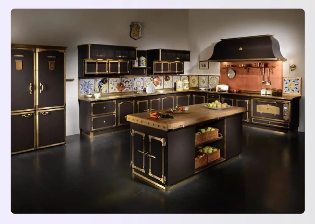 Industrial steampunk metallic decor design