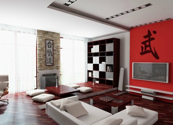 Impiego di materiali naturali..  Traditional japanese house, Japanese  interior design, Japanese living room decor