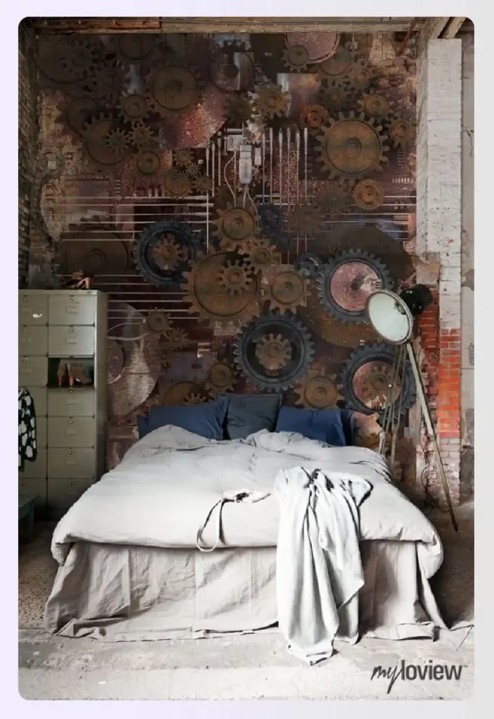 Steampunk wall art with clocks and cogs