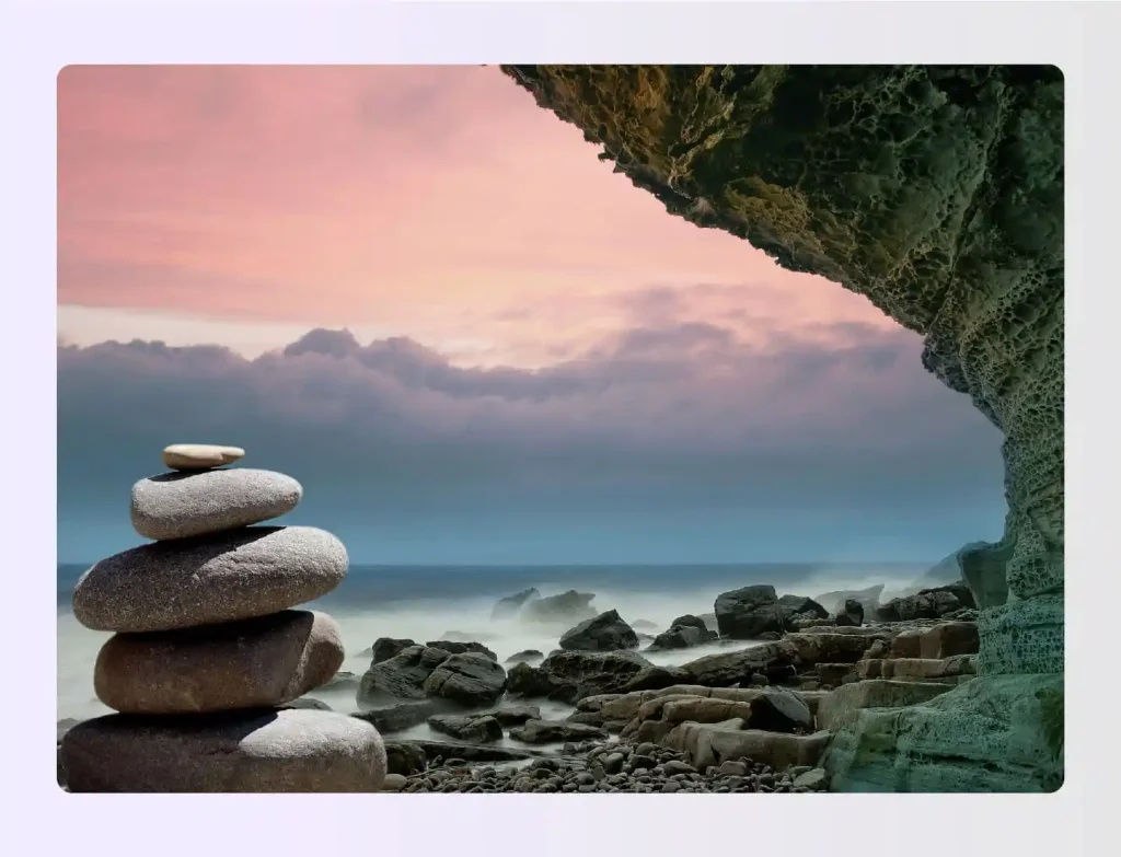 Stacked zen stones symbolizing balance and harmony Stacked zen stones symbolizing balance and harmony