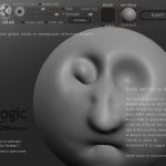 Render of a clay face
