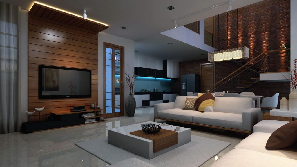 3d interior living room