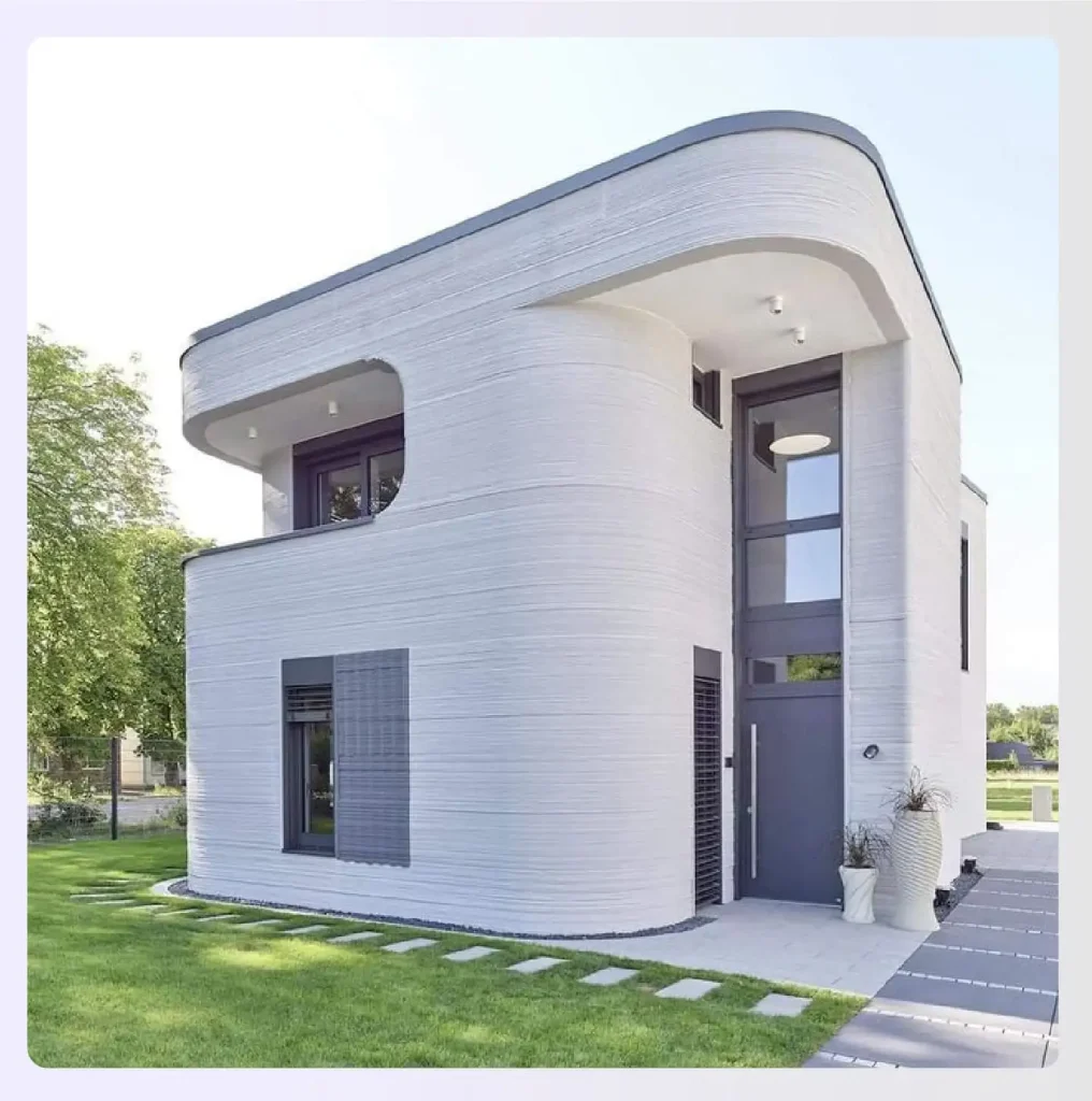  A small, minimalist 3D printed micro-home exterior