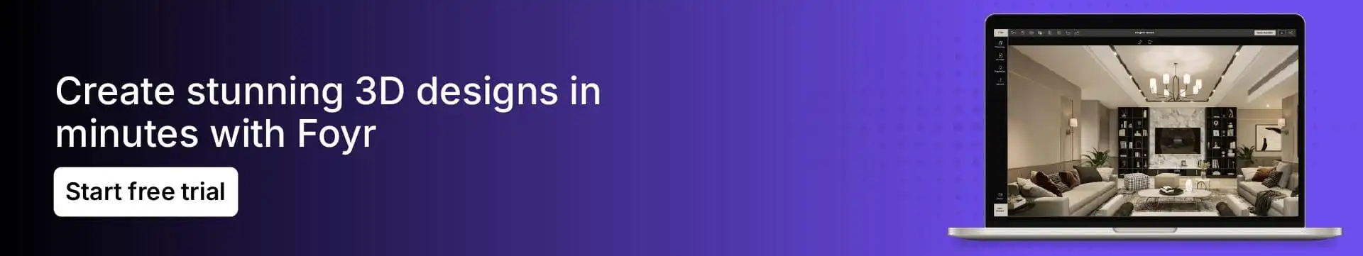 Foyr is a 3D rendering software for interior design Foyr is a 3D rendering software for interior design