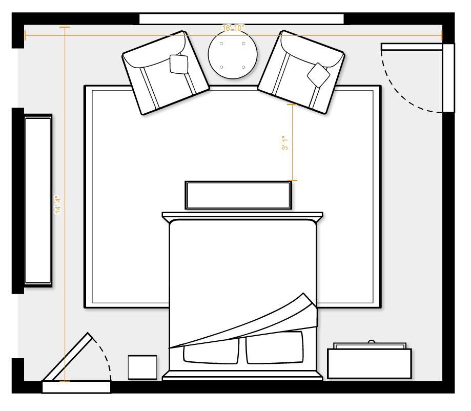 average bedroom dimensions