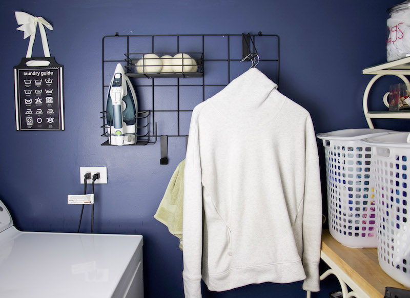 Utilize the laundry space walls