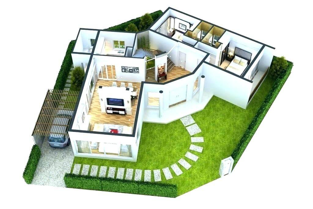 Floor plan Designing with gardening
