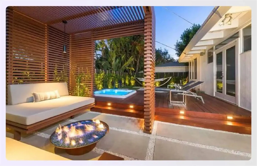 Elegant terrace with city view