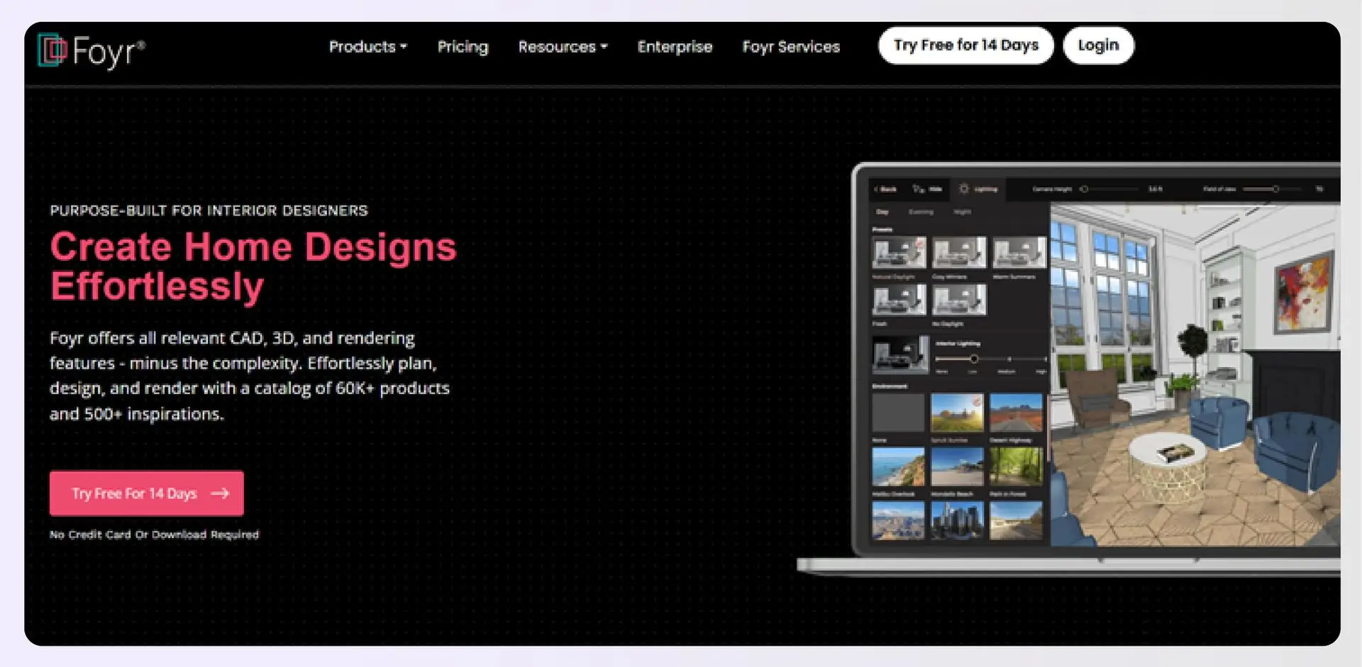 Screenshot of Foyr Neo's interior design software interface Screenshot of Foyr Neo's interior design software interface