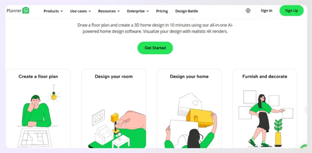 Screenshot of Planner 5D software interface Screenshot of Planner 5D software interface