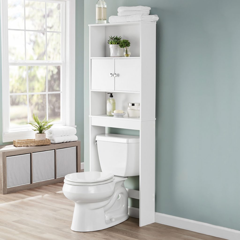 Utilize small bathroom vertical spaces