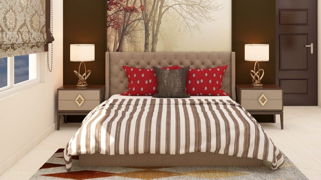 incorporate color palette in master bedroom