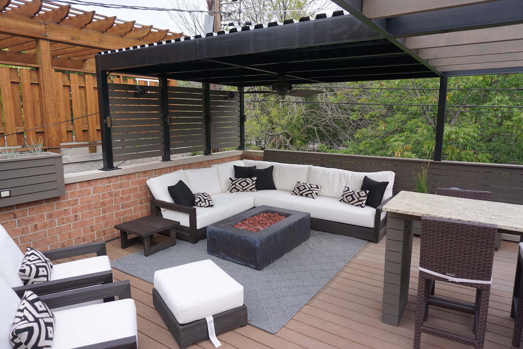 living room with terrace design