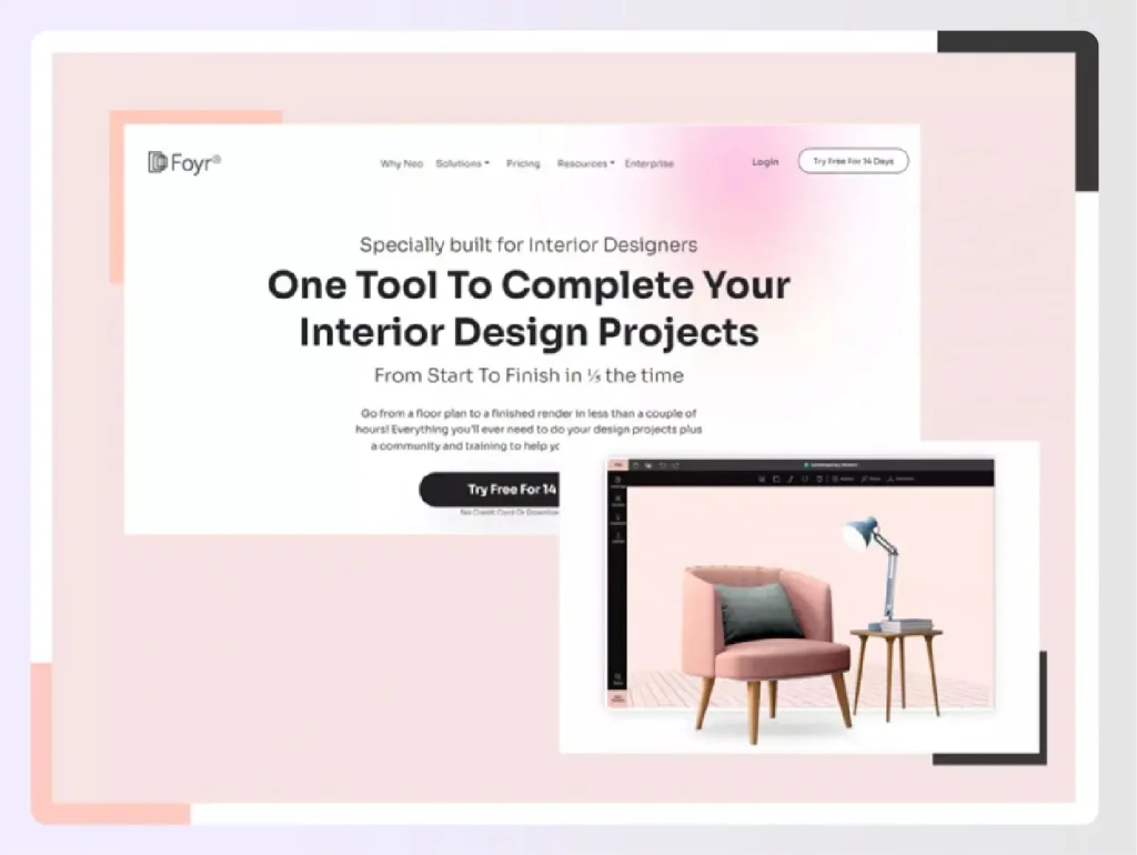 Hand-drawn sketch of a living room interior design