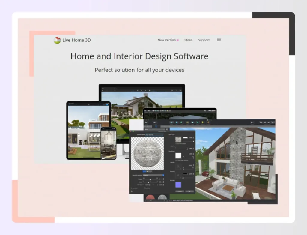Live Home 3D cross platform interface Live Home 3D cross platform interface