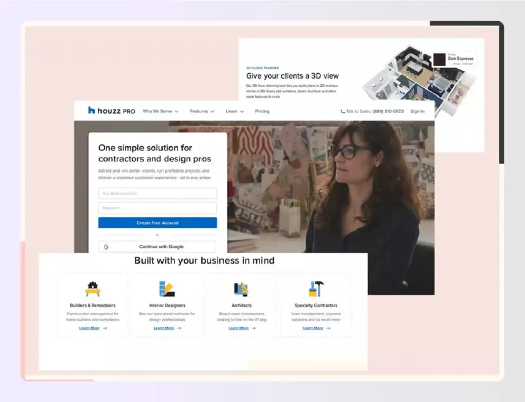Houzz Pro project management and client portal interface