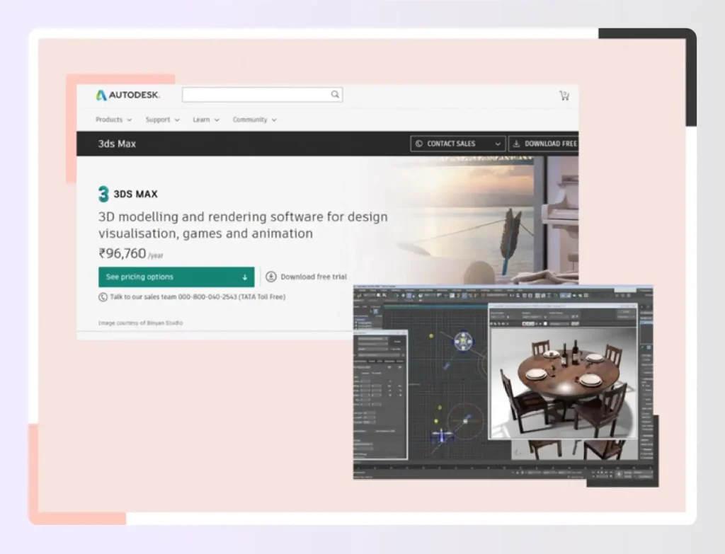 3DS Max advanced 3D modeling and rendering workspace 3DS Max advanced 3D modeling and rendering workspace