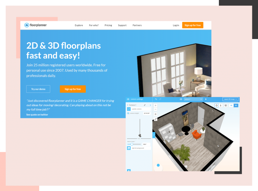 floorplanner - room design software
