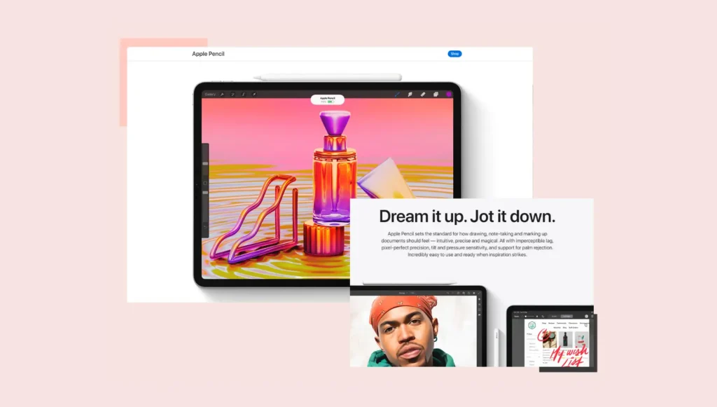 Apple Pencil is used for basic sketching requirements