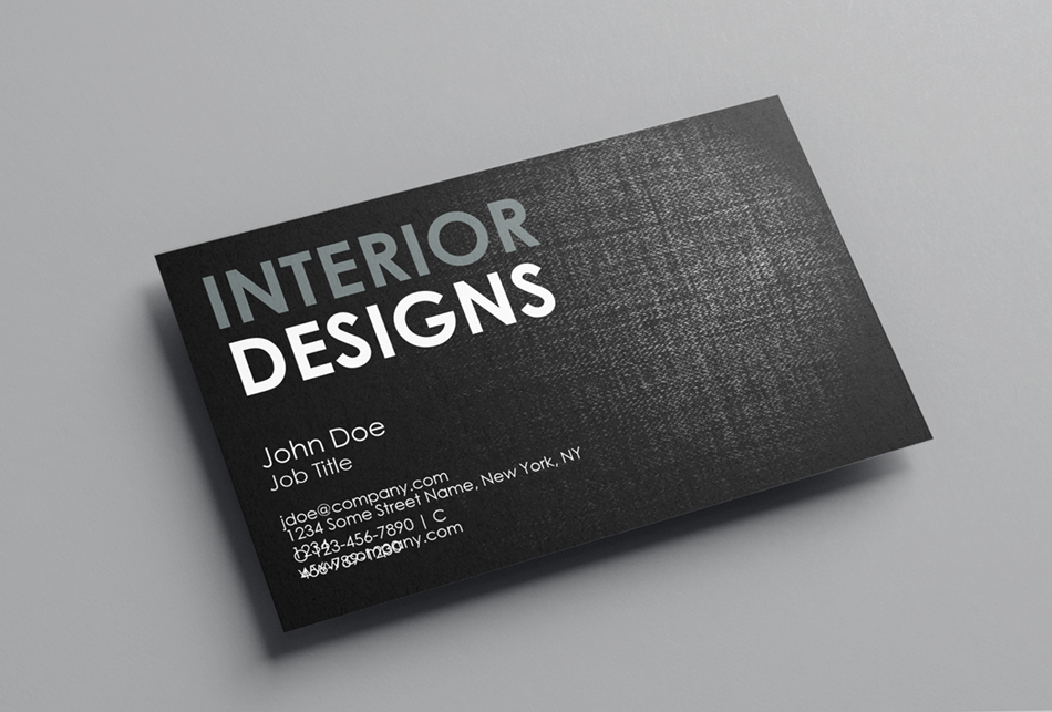 business cards for interior designers