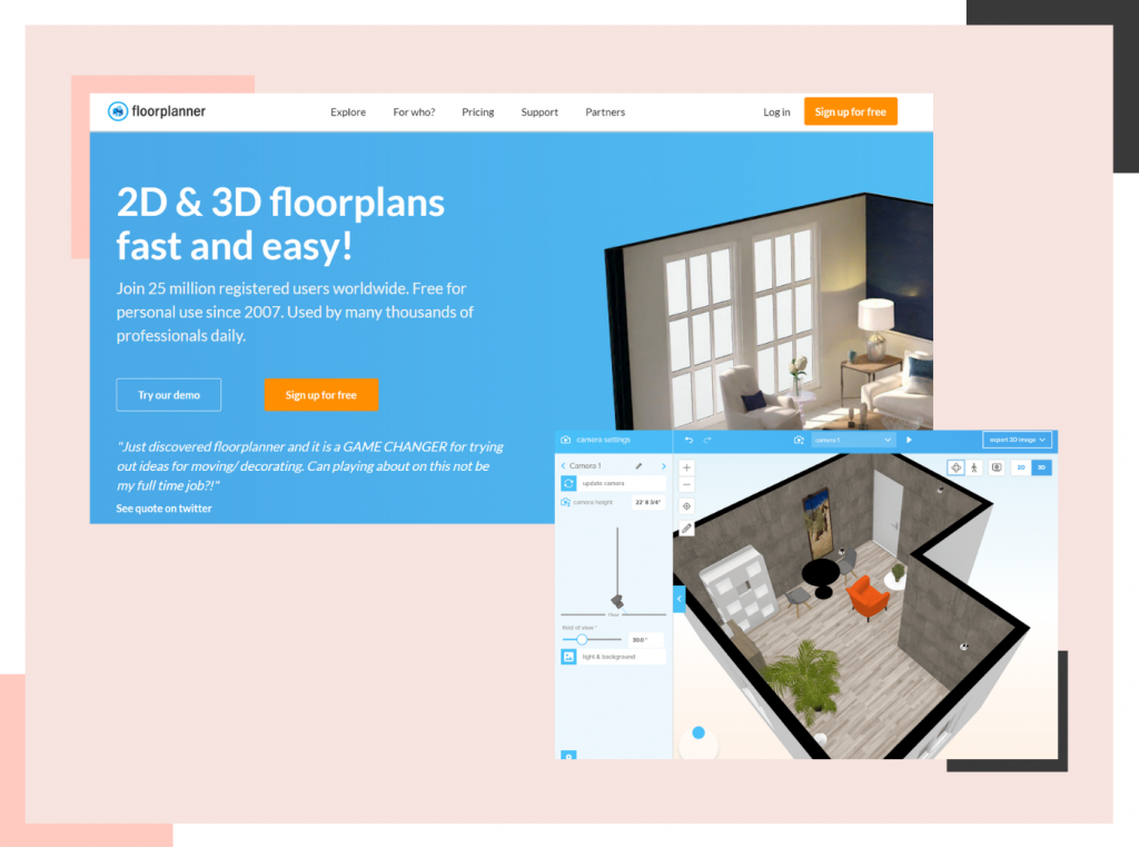 Free, intuitive 3D room planner - Roomle