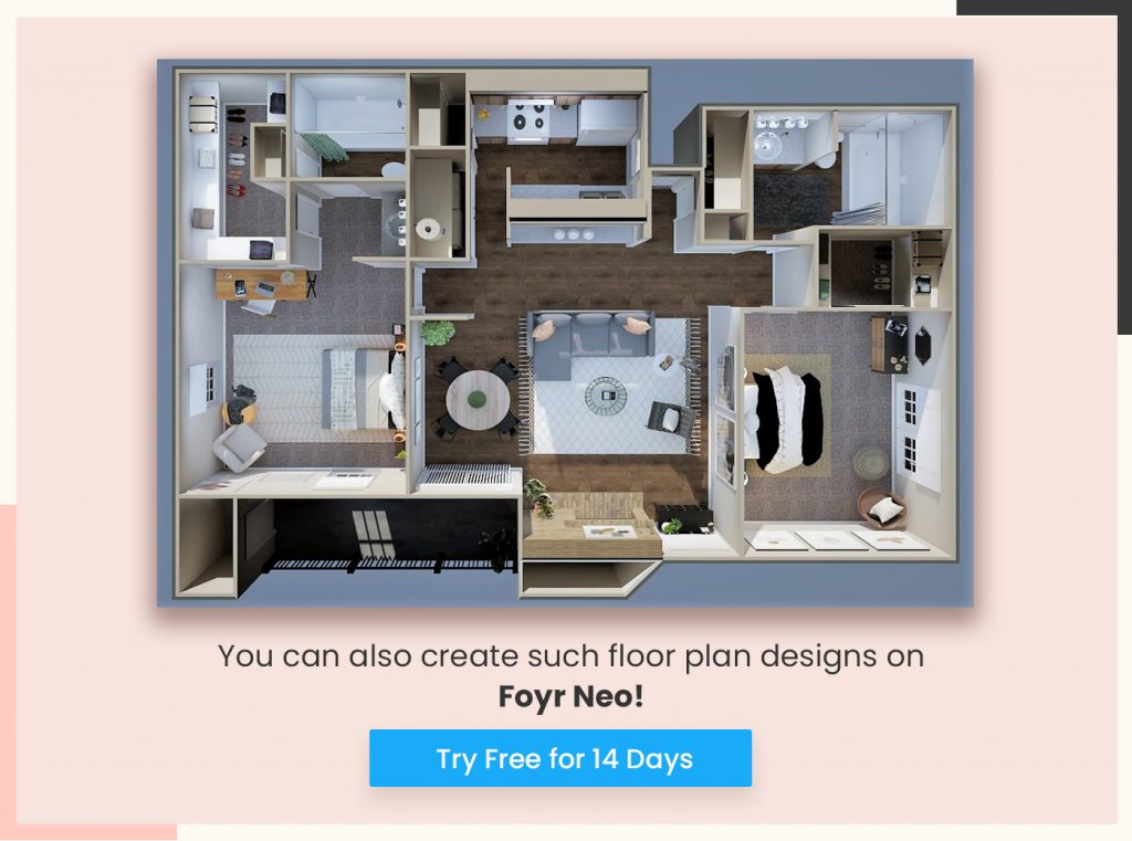 create such floor plan designs on foyr neo