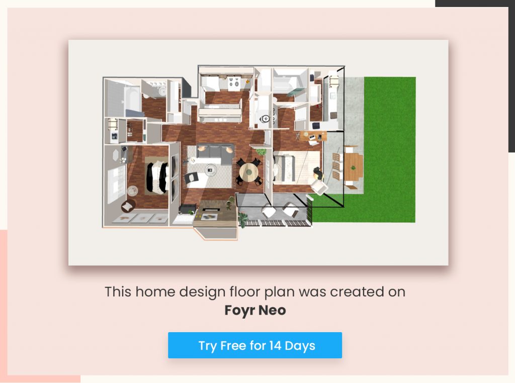 home design floor plan created on foyr neo