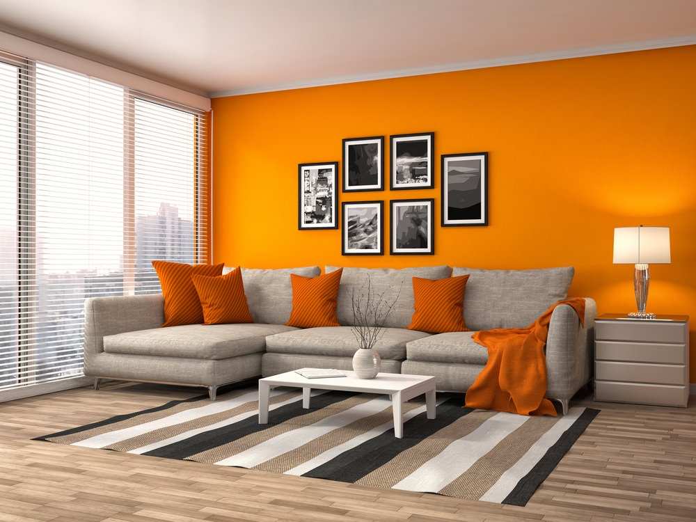 orange color in interior design