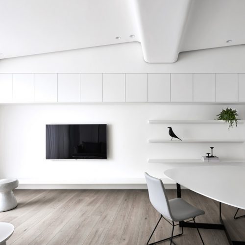 studio apartment floor plan ideas - white color in interior design
