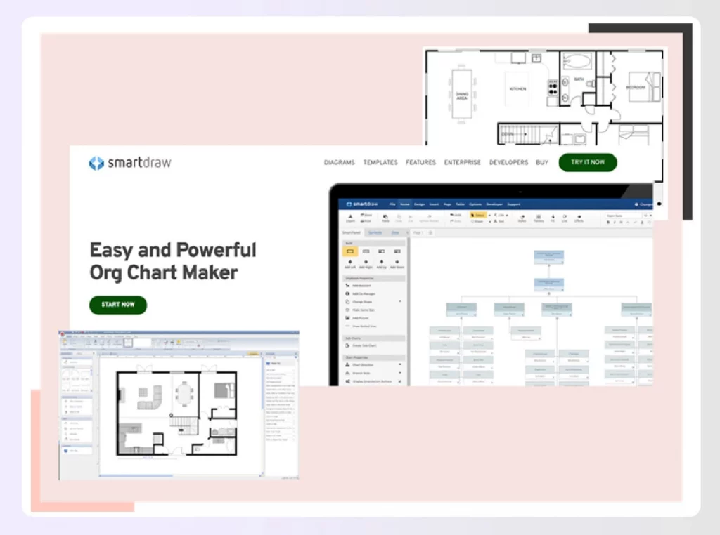 2D floor plan in design software