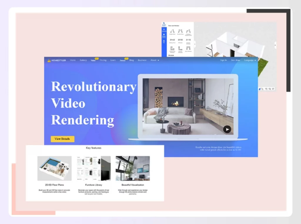 Advanced room design software interface