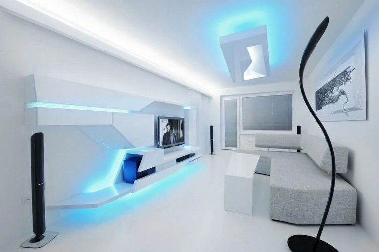 Futuristic interior design concept