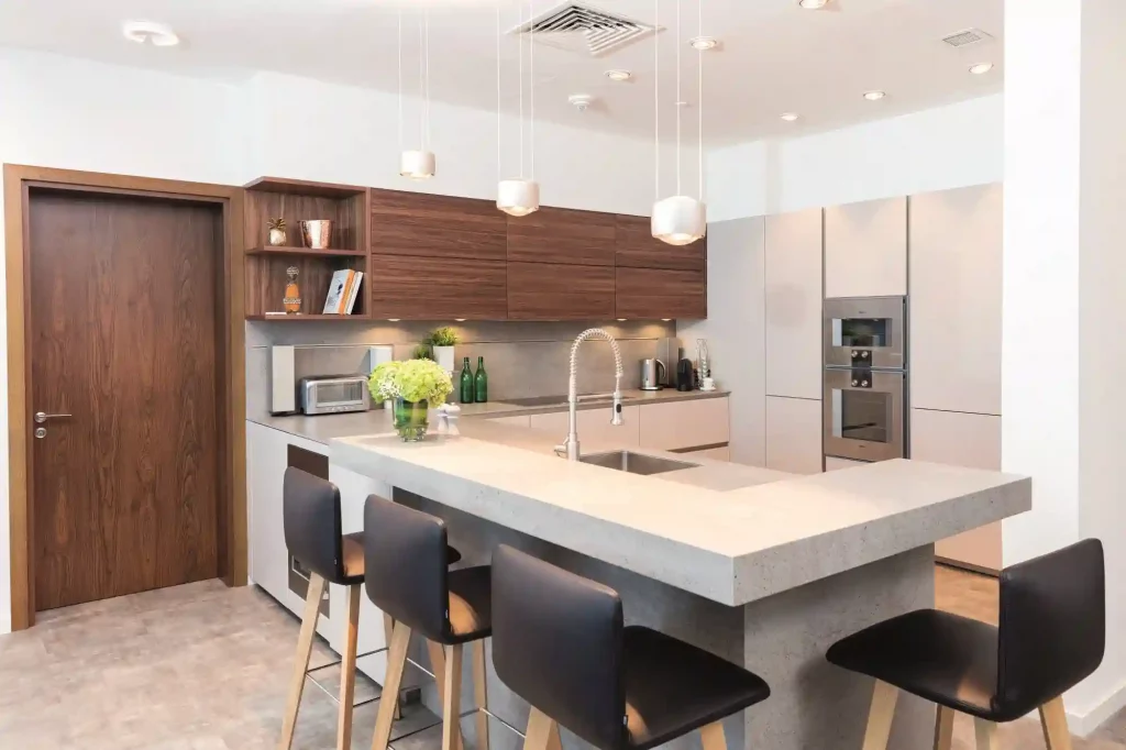Futuristic kitchen interior design