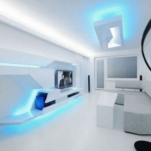 futuristic interior design concept