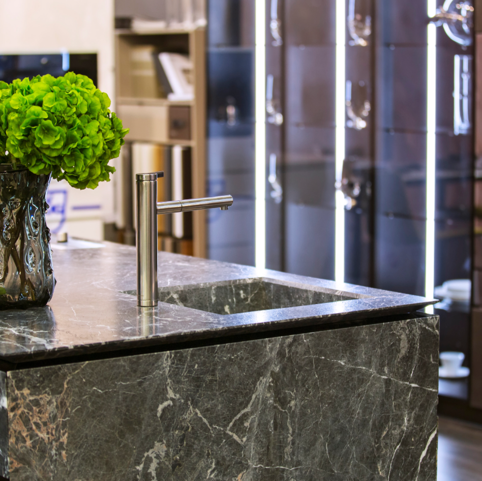 kitchen marble island design