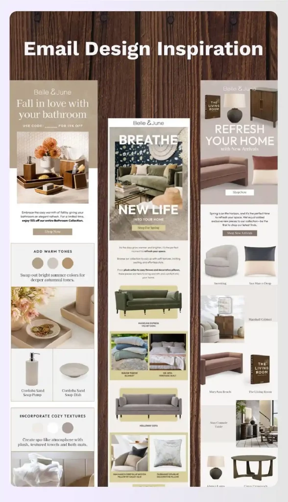 Email ideas for interior designers