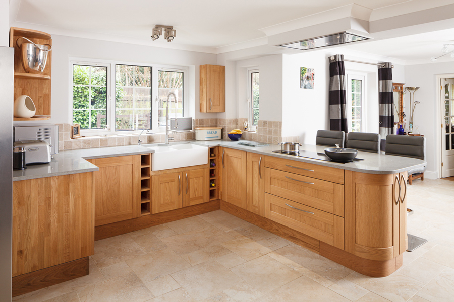 natural oak kitchen design
