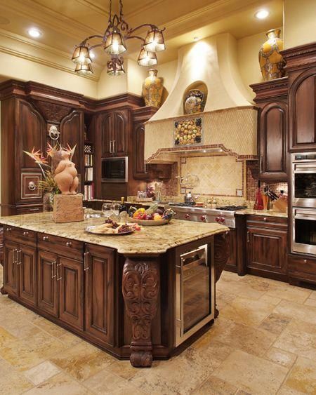 large sized traditional kitchen design