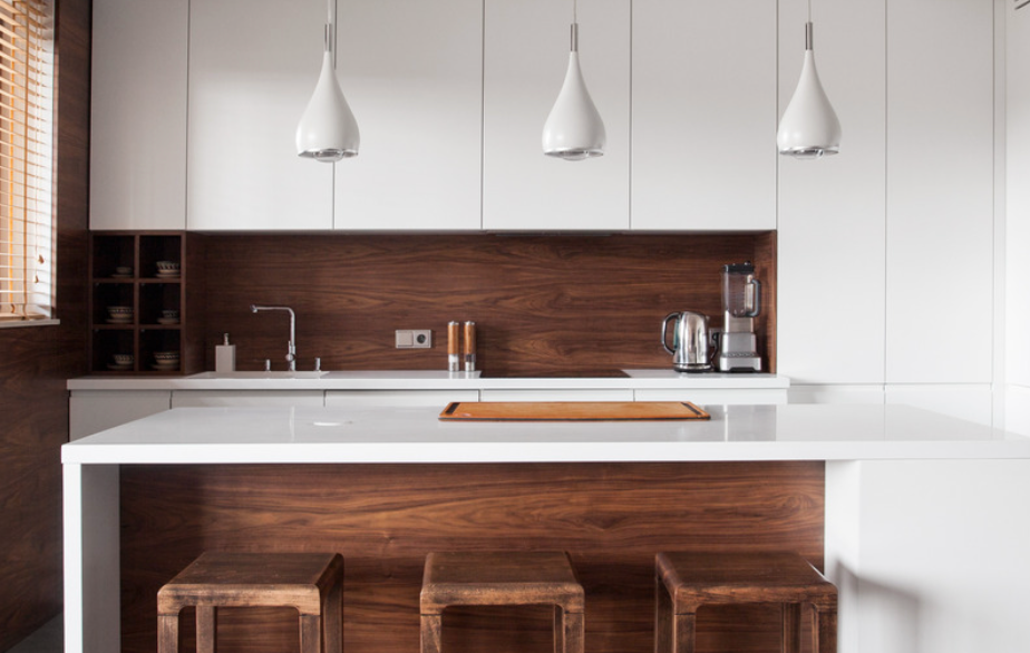 wooden kitchen island