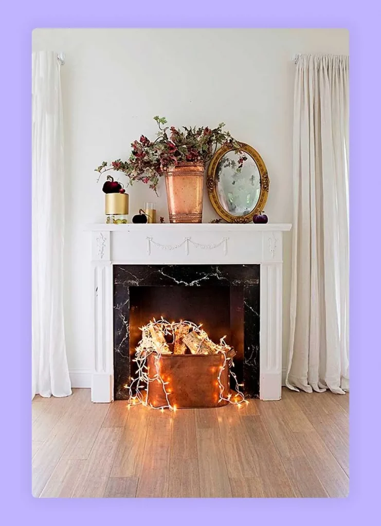 faux fireplace