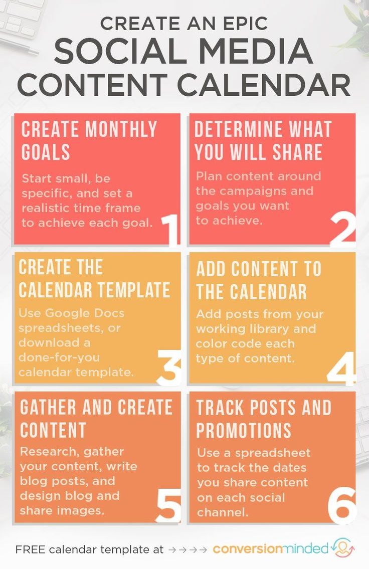 social media content calendar