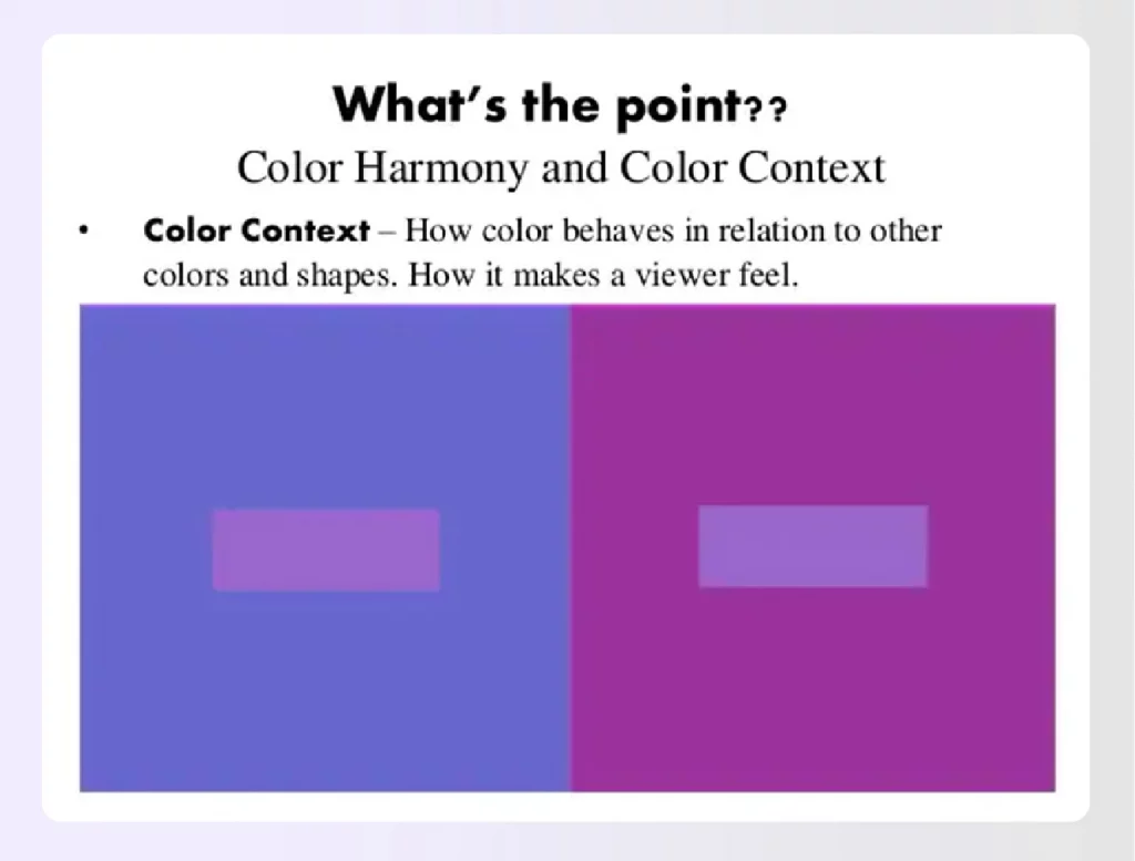 An example of how color context affects perception