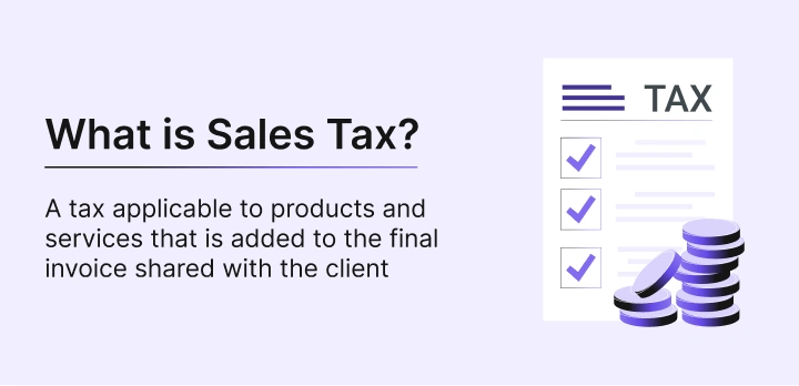 An infographic defining sales tax for interior designers.