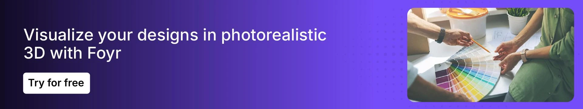 Designers can quickly select colors on Foyr