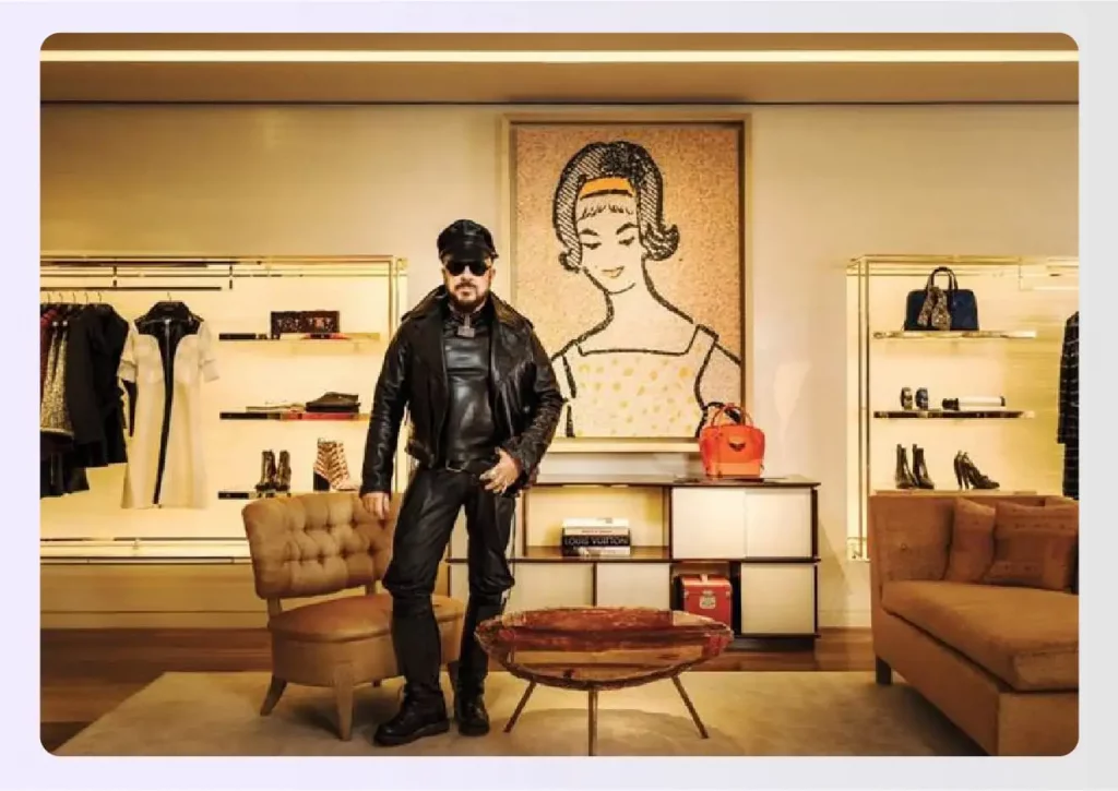 Architect Peter Marino in a luxury boutique