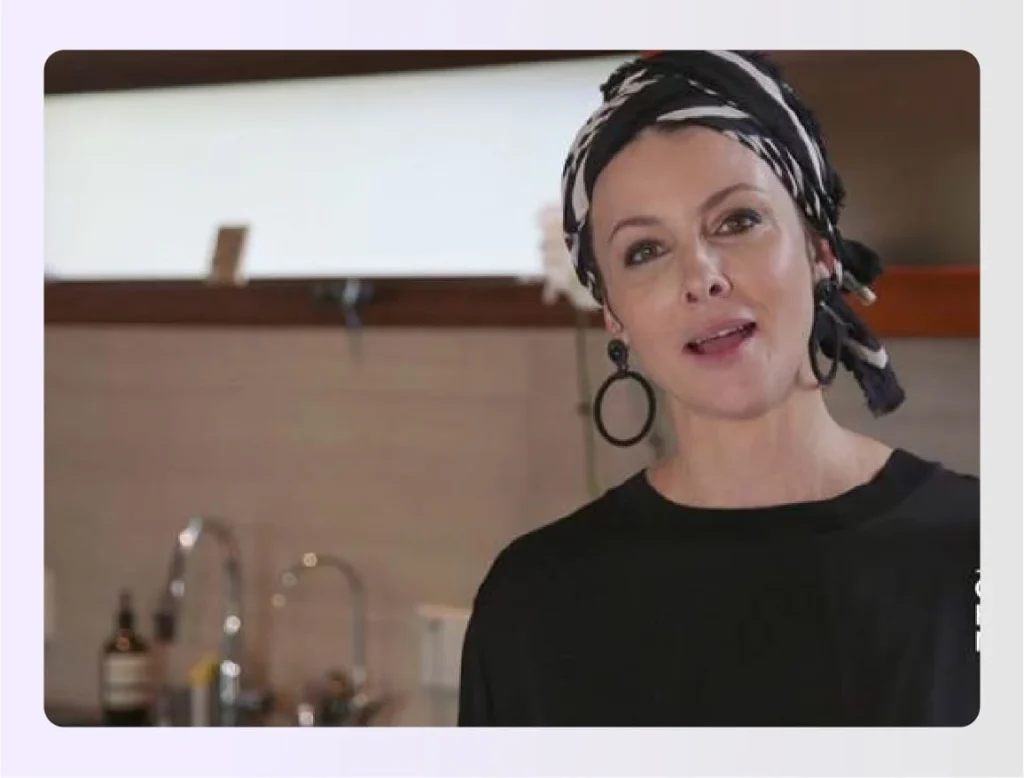 Tatum Kendrick speaking in a modern kitchen settingย Tatum Kendrick speaking in a modern kitchen settingย