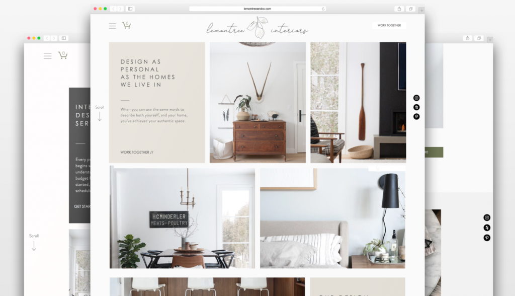 interior design website portfolio