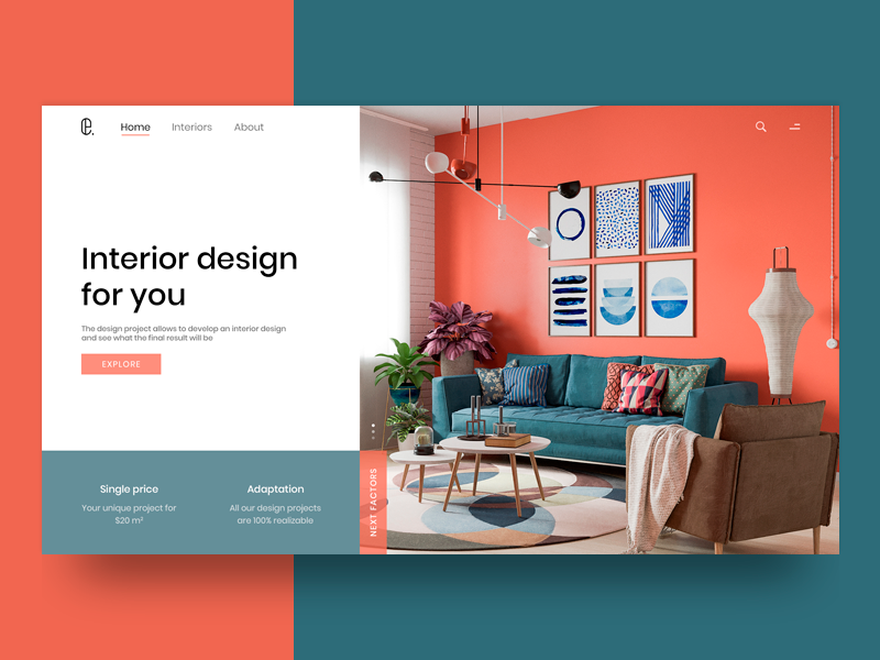 interior design website color