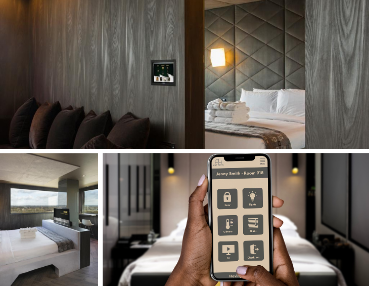 use smart technology in hotel interior design