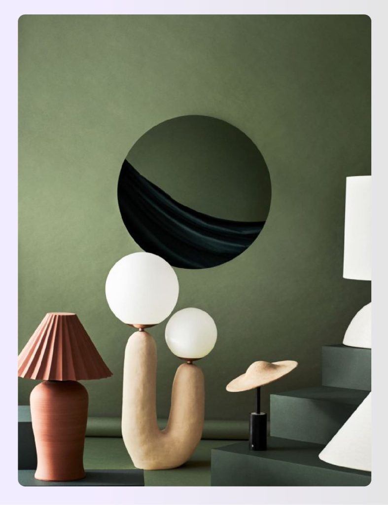 Abstract artistic interior design concept showing consultant strategy